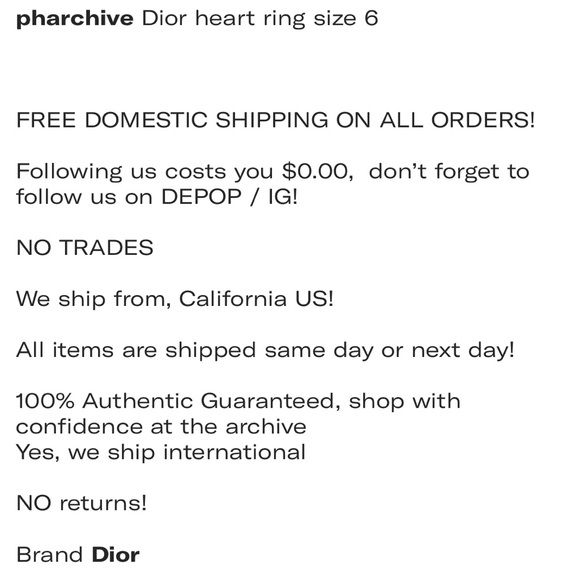 Dior Heart Ring - Picture 5 of 6